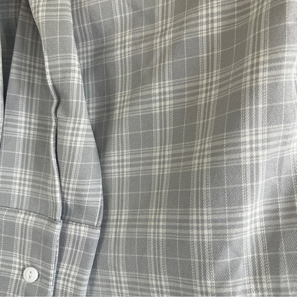 MARE MARE X ANTHROPOLOGIE Strapless Button Down Tie Front Top Grey Size Medium - Picture 3 of 7